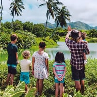 Kids at the farm at Hokuala