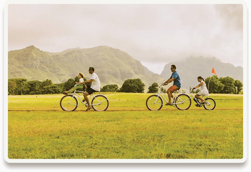 family bicycle trip